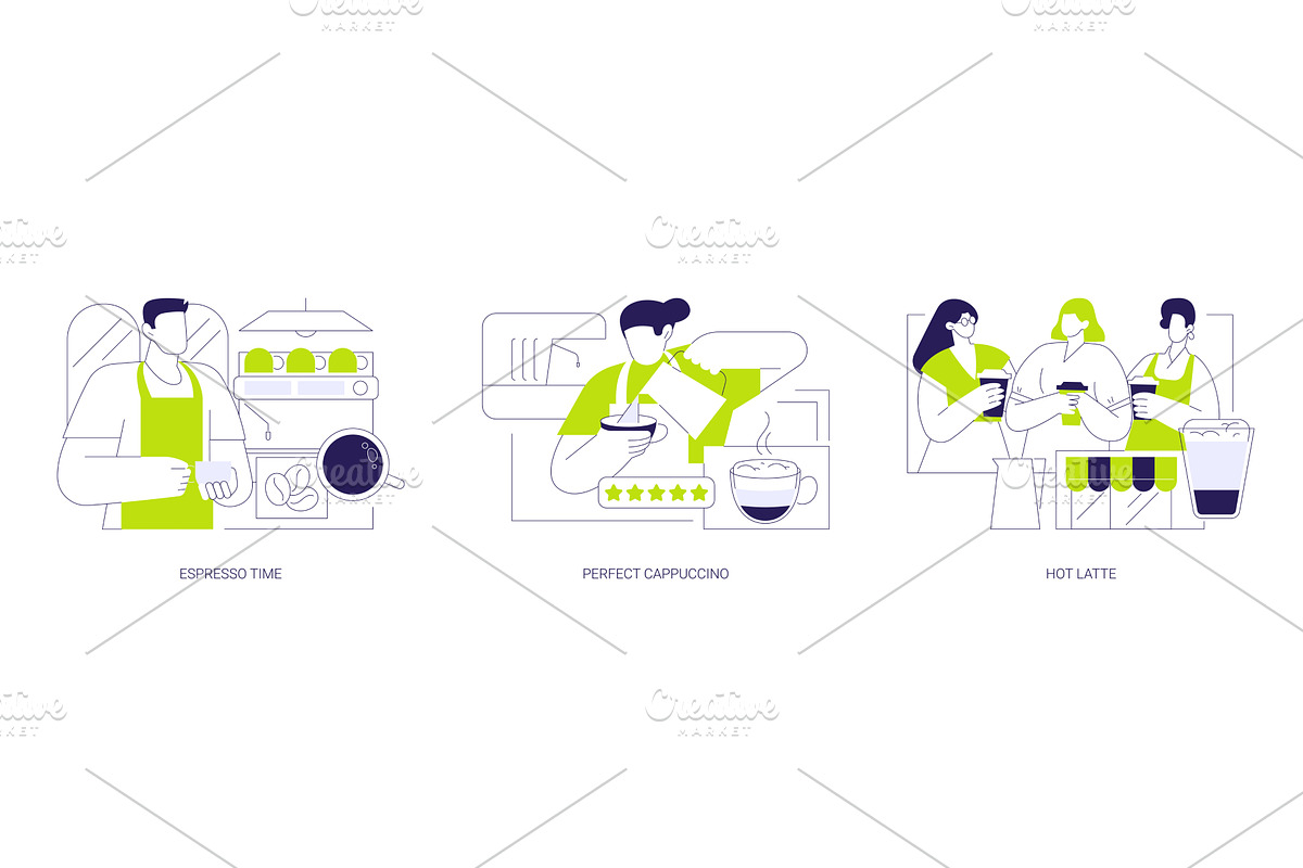 Coffee culture isolated cartoon, a Person Illustration by Visual Generation