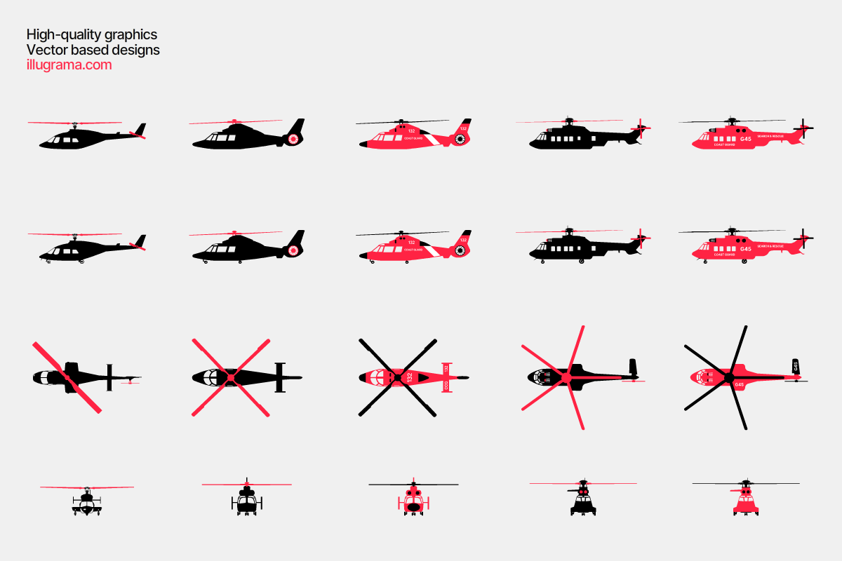 Helicopters - Modern Graphics, an Illustration by illugrama (Photo 5 of 7)