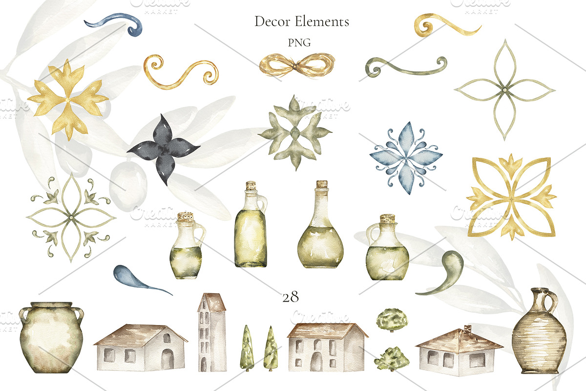 Watercolor Olives collection, a Graphic by MayaNavits (Photo 23 of 25)