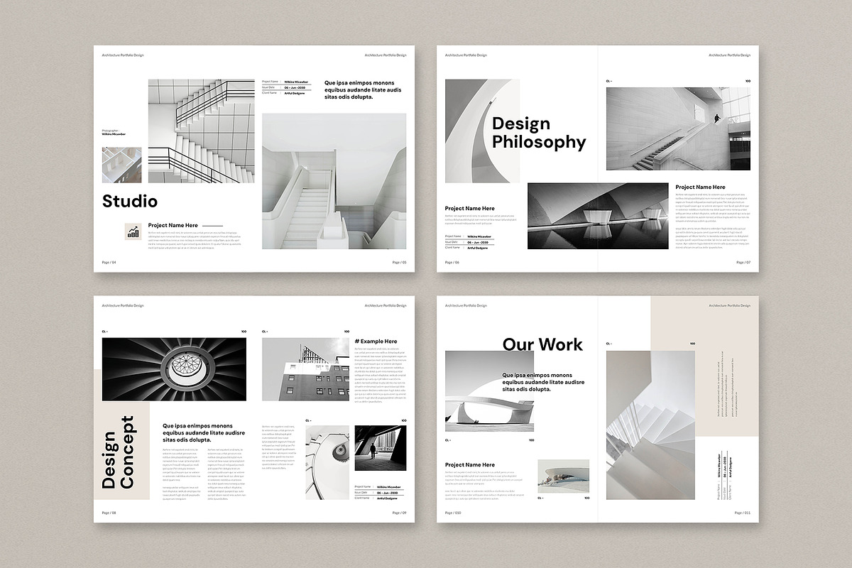 Architecture Portfolio Template, a Brochure Template by Cleffon_Graphic_Studio (Photo 3 of 7)