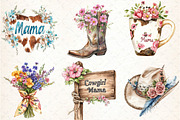 Western Mothers Day Cowgirl Clipart, an Illustration by DreamCafeArt (Thumbnail 3 of 7)