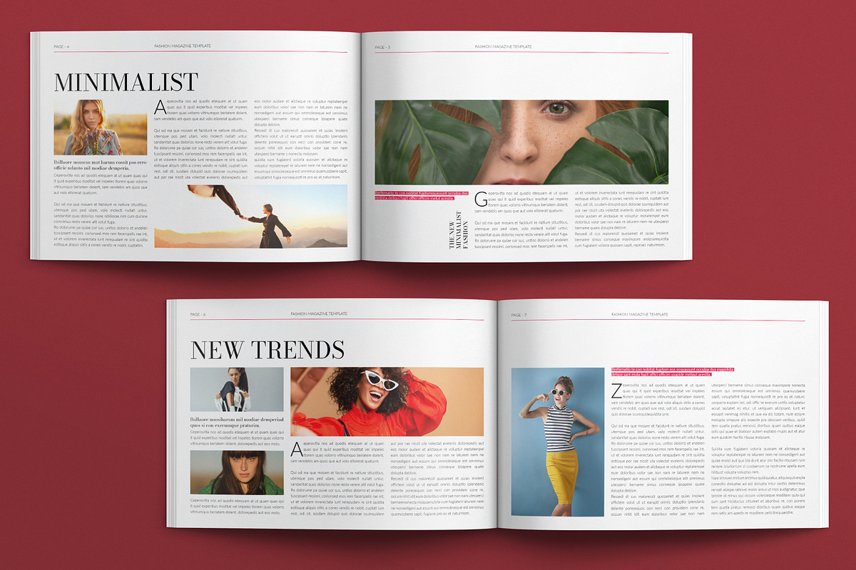Fashion Magazine Template Landscape, a Magazine Template by E-Type (Photo 3 of 7)