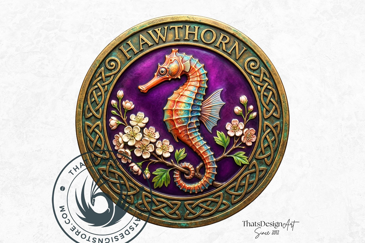 Celtic Animal Zodiac PNG Medallions, a Decorative Illustration by ThatsDesignArt (Photo 9 of 11)
