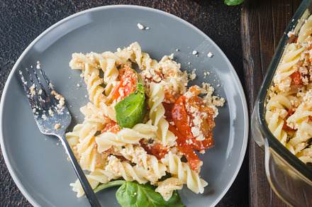 Viral recipe pasta with Feta baked and tomatoes, garlic and herb, a Food & Drink Photo by vimart