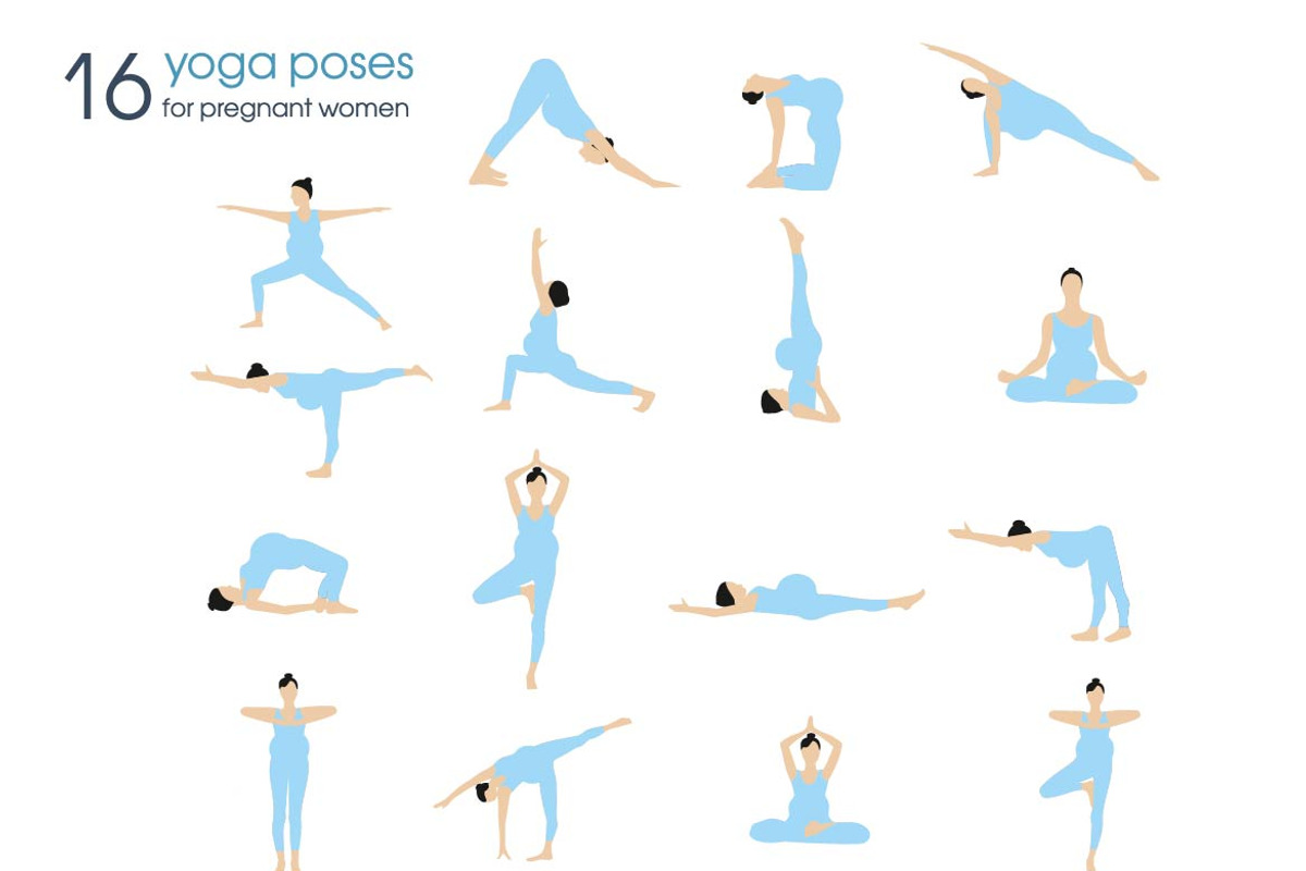 Yoga poses for pregnant women, a Person Illustration by Svetlana Voloshina