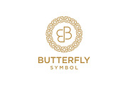 Letter B Butterfly Logo Design, a Branding & Logo Template by Buqancreative (Thumbnail 1 of 4)