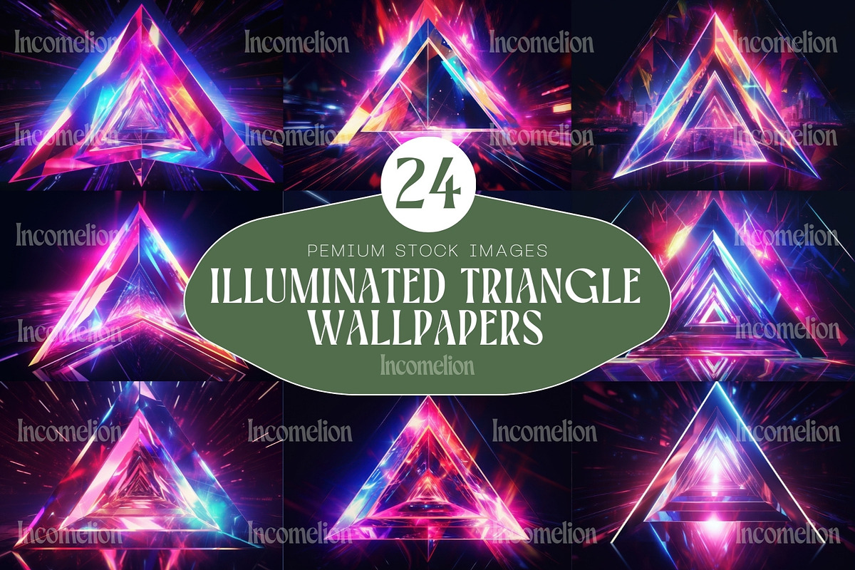 24 Illuminated Triangle Wallpapers, a Wallpaper Graphic by Incomelion (Photo 1 of 6)