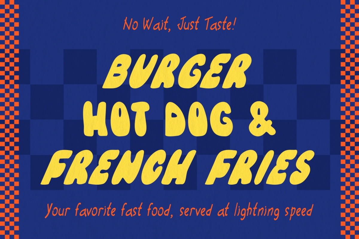 Quick Takeaway fast food fonts, a Sans Serif Font by Fat Hamster (Photo 11 of 17)