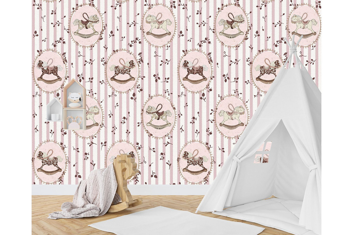 Rocking Horses Pattern, a Pattern Graphic by MouseGrey (Photo 8 of 11)