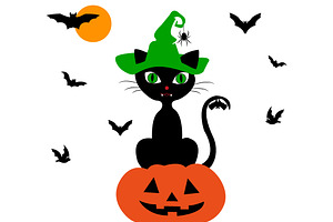 Halloween cat., an Illustration by Tanysl