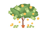 Money tree with coins and banknotes, a Finance Illustration by Good Studio (Thumbnail 1 of 4)