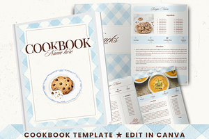 Printable family cookbook template