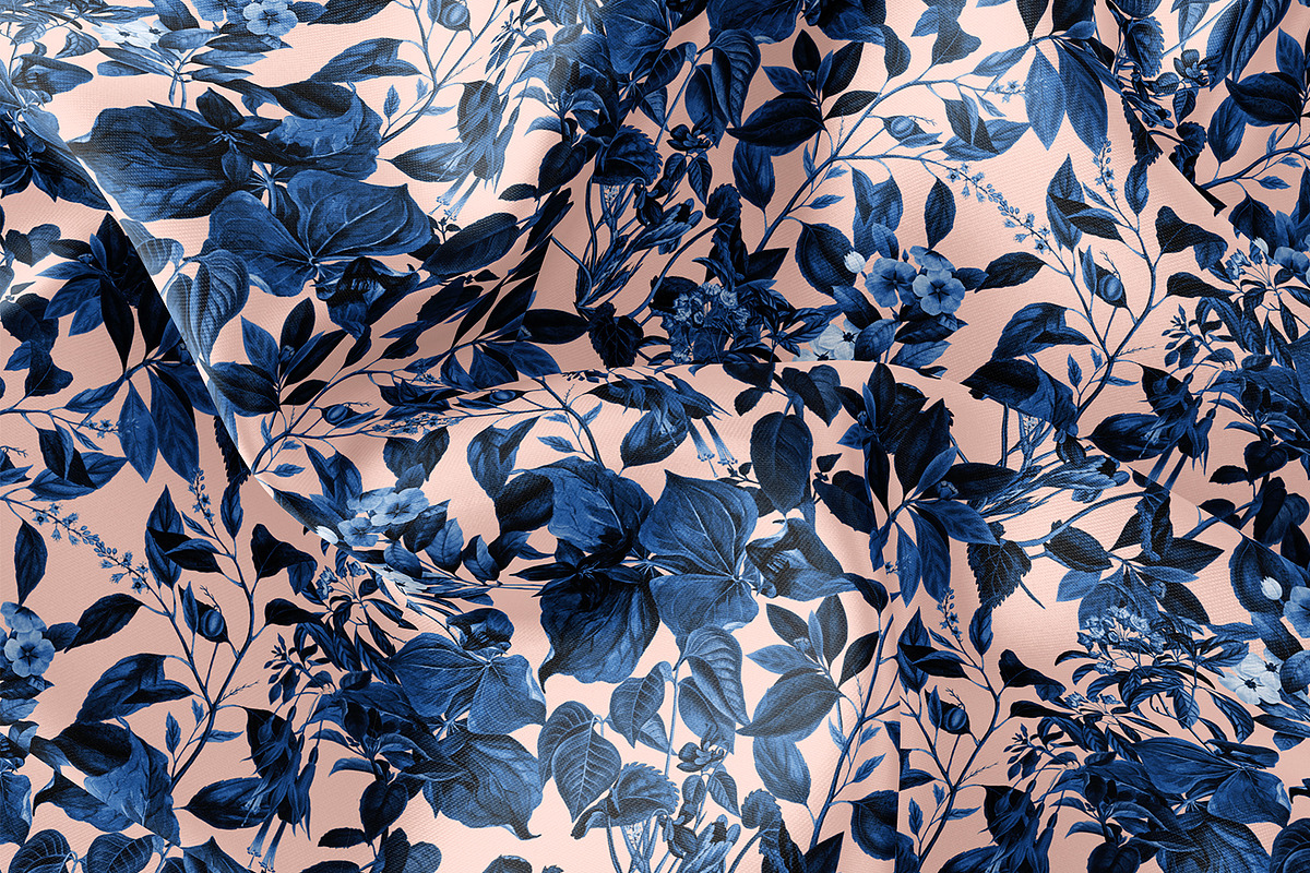 Blue Botanical, a Wallpaper Graphic by MalyskaStudio (Photo 7 of 9)