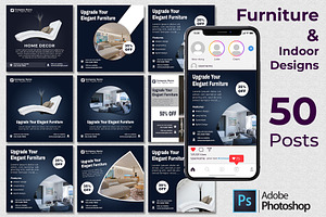 Furniture | 50 Posts | Insgram Posts, a Social Media Template by Mohammad Sarfaraz