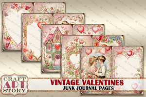 Vintage Valentines Junk Journal Kit