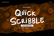 Quick Scribble - Food Base Font, a Handwritten Font by Inviline.co (Thumbnail 1 of 12)