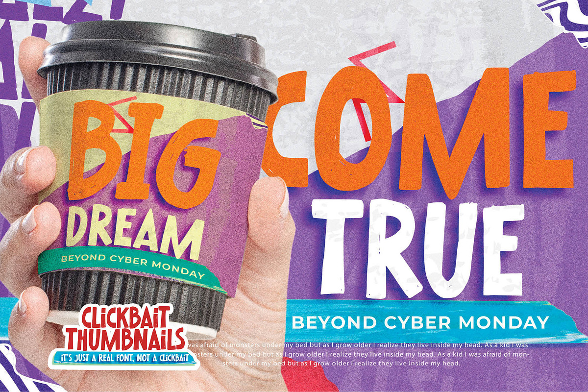 Clickbait Thumbnails – Cartoon Font, a Sans Serif Font by Almarkhatype (Photo 7 of 8)