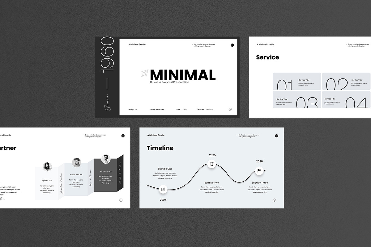 Minimal Business Proposal Template, a Presentation Template by evgenystudio (Photo 6 of 11)
