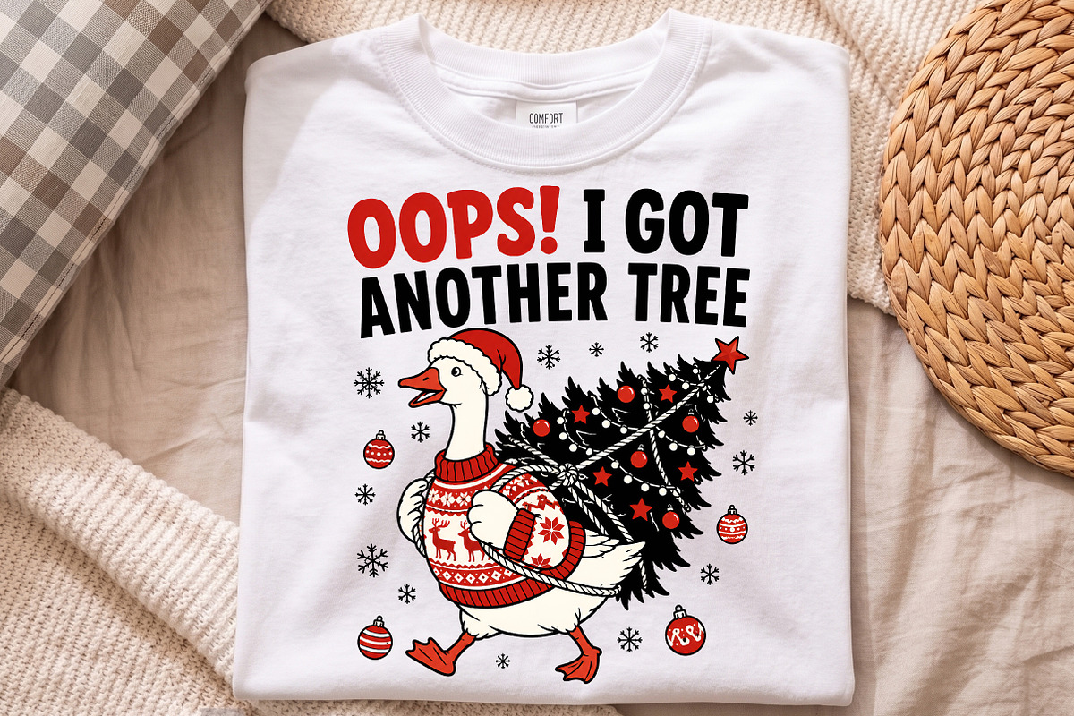 Oops I Got Another Tree Christmas, a Seasonal Illustration by Libby Wishes (Photo 3 of 3)