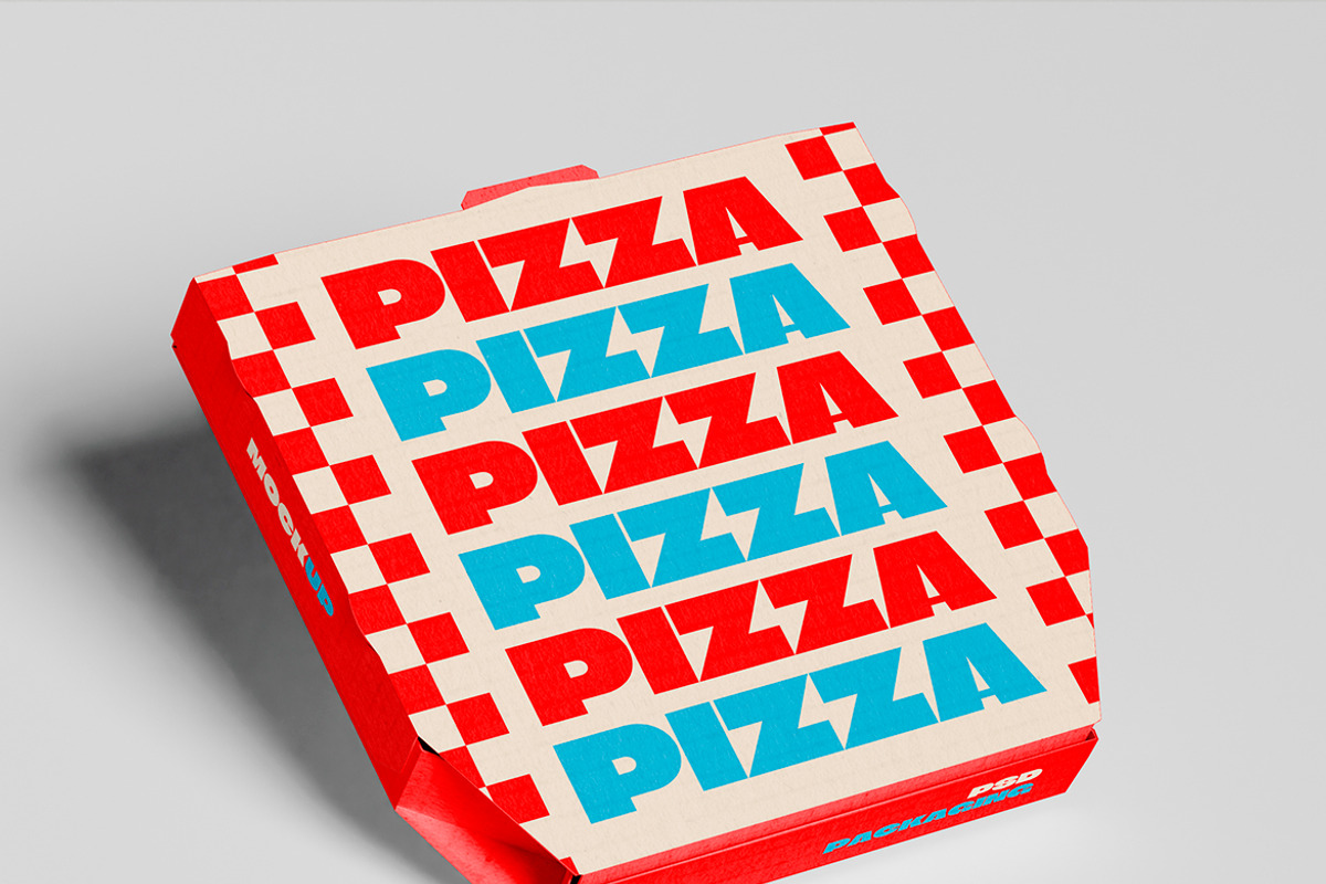 Takeout Pizza Box Mockup, a Packaging Mockup by Mego-studio (Photo 3 of 3)