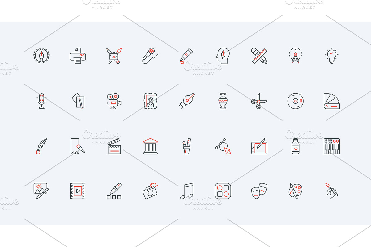 Digital art project graphic icons, an Object Illustration by Lemberg Vector