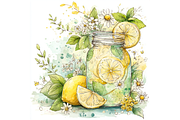 Prompt Watercolor Lemon Clipart, a Decorative Illustration by Creative design (Thumbnail 3 of 7)