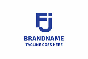 Letters FJ Monogram Connected Logo, a Branding & Logo Template by Pray Art Design Studio