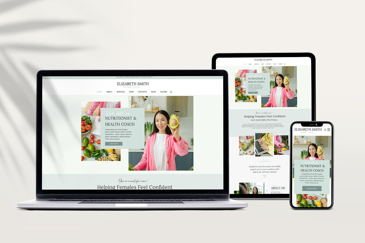 Wix Nutritionist Website Template, a Wix Template by Presentibox (Photo 1 of 10)