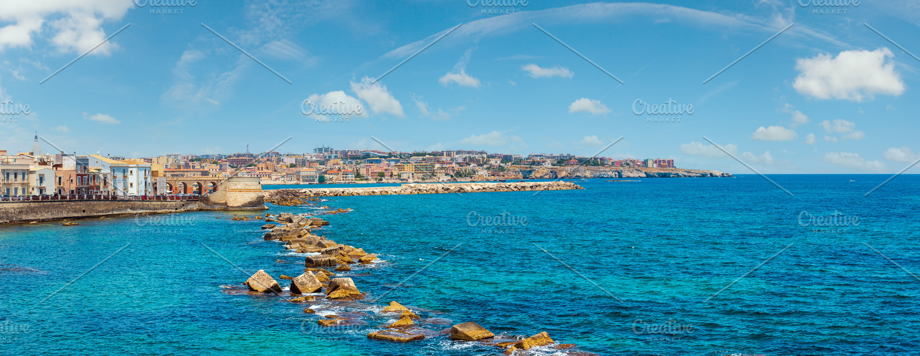 Ortigia coast, Syracuse, Sicily, Italy., a Nature Photo by YuriyB