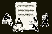 Cozy Lifestyle : Pet, Book, Plant, a Person Illustration by Jiwstudio (Thumbnail 2 of 21)
