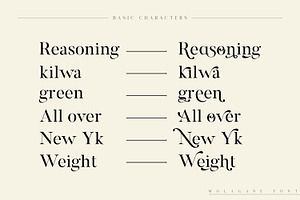 Molagane Fancy Serif Typeface