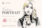 Coffee Girl Vector EPS Illustration, a Person Illustration by Elena Naumchenkova (Thumbnail 1 of 4)