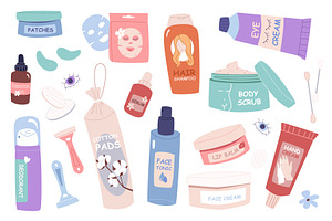 Skincare Cosmetic Products, an Object Illustration by alexdndz