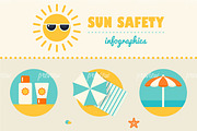 Sun Safety Infographics Elements, a Healthcare Illustration by Julia Batsheva (Thumbnail 2 of 4)