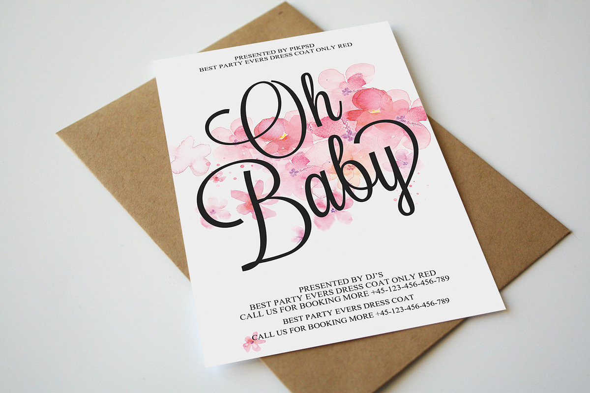 Baby Announcement Invitation Card, an Invitation Template by graphicforest (Photo 1 of 3)