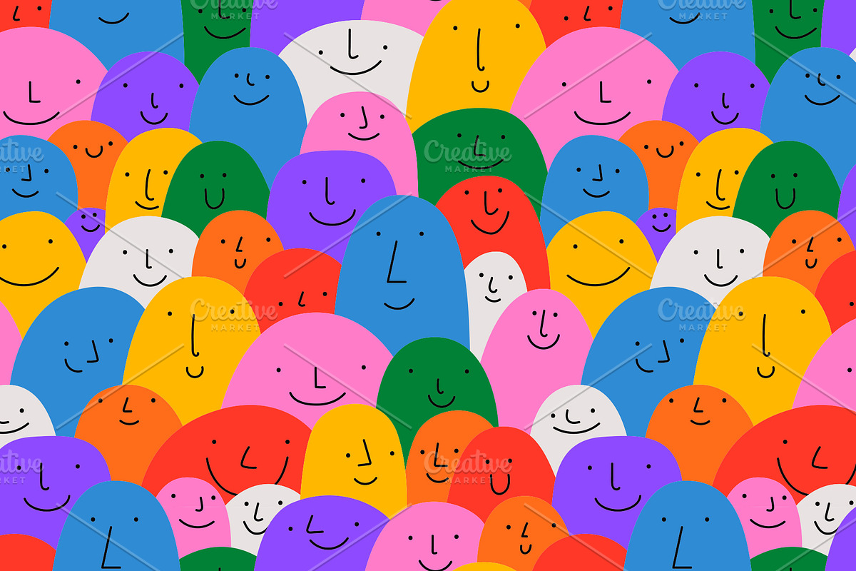 Smiley Pattern Set, a Pattern Graphic by Dedraw Studio