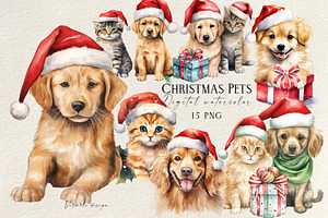 Christmas Pets Clipart