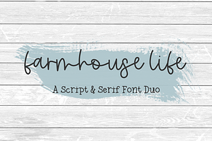 Farmhouse Life Font Duo