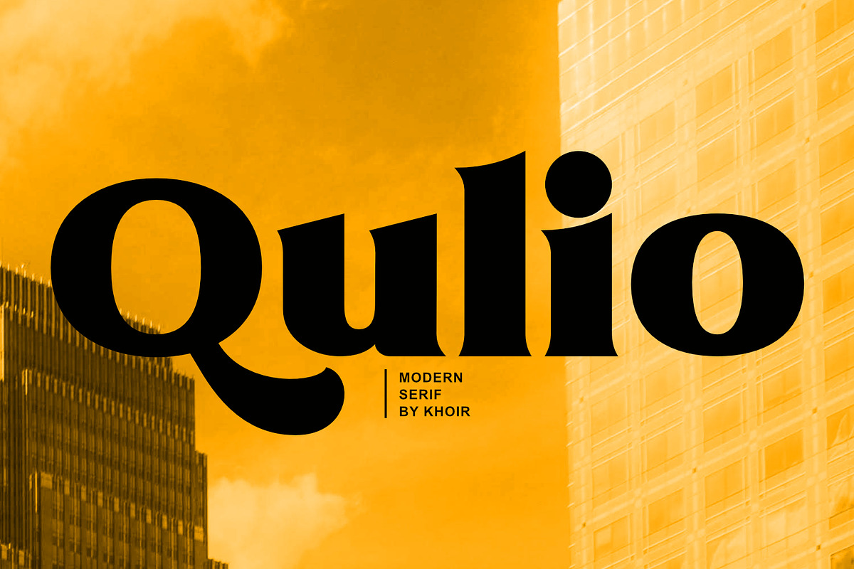 Qulio - Serif Modern, a Serif Font by Khoir (Photo 1 of 11)