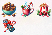 Christmas Movie Night Clipart, an Illustration by Dream Creation (Thumbnail 7 of 7)