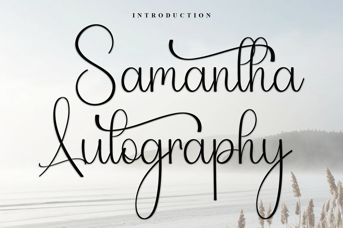 Samantha Autography, a Handwritten Font by InermediaSTUDIO (Photo 1 of 8)