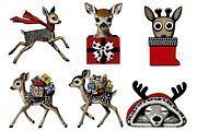 Christmas Deer Clipart, an Illustration by Designworld (Thumbnail 3 of 6)