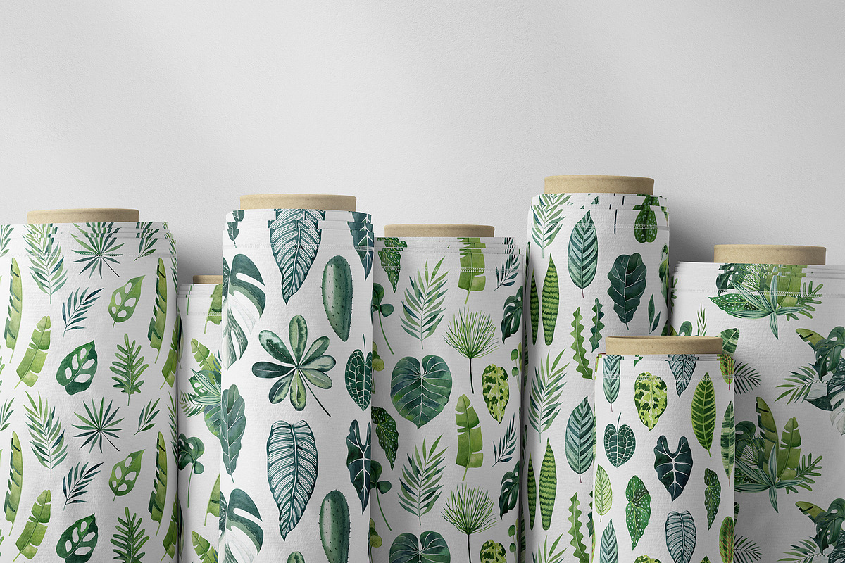 Paint In Green Watercolor Collection, a Texture Illustration by Natalia Fedorova (Photo 7 of 14)