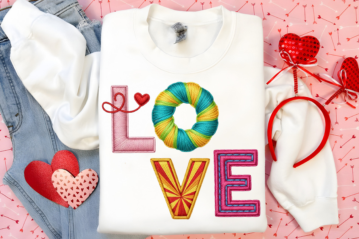 Love Embroidery PNG, Valentine's Day, an Illustration by Canvas Craft (Photo 3 of 6)