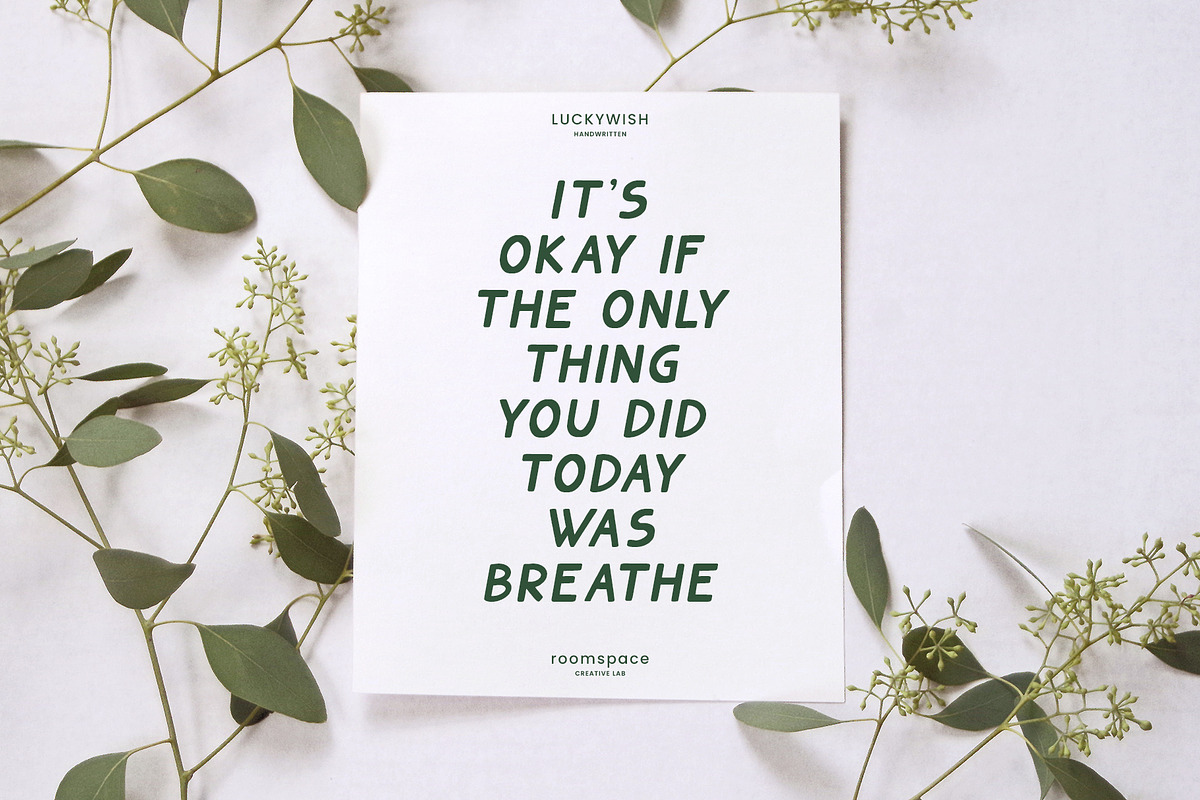 Luckywish Homemade Sans Serif Font, a Sans Serif Font by roomspace creative lab (Photo 5 of 12)