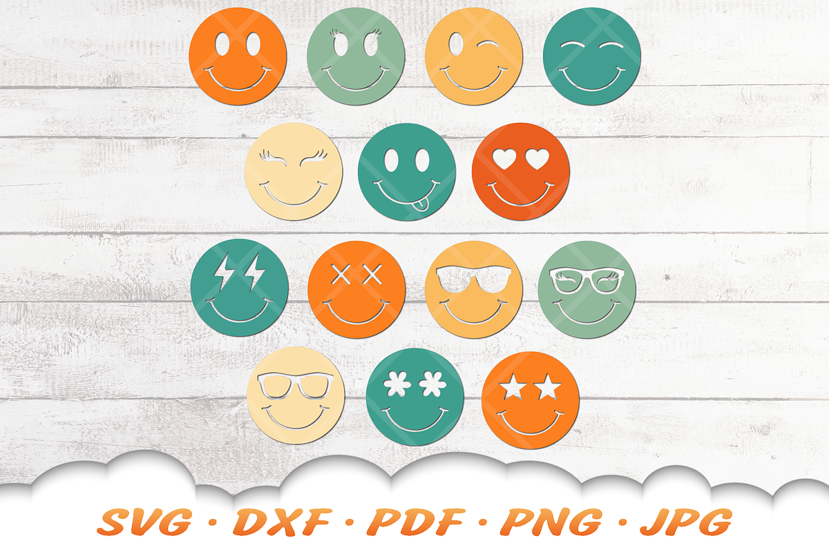 Smiley Face SVG Bundle, a Graphic by Cloud9DesignSVG (Photo 4 of 7)