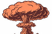 Explosive nuclear mushroom cloud, an Object Illustration by SouravDesign (Thumbnail 3 of 3)
