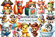 Quirky Humor Animal Clipart, an Animal Illustration by Rose Art (Thumbnail 1 of 7)