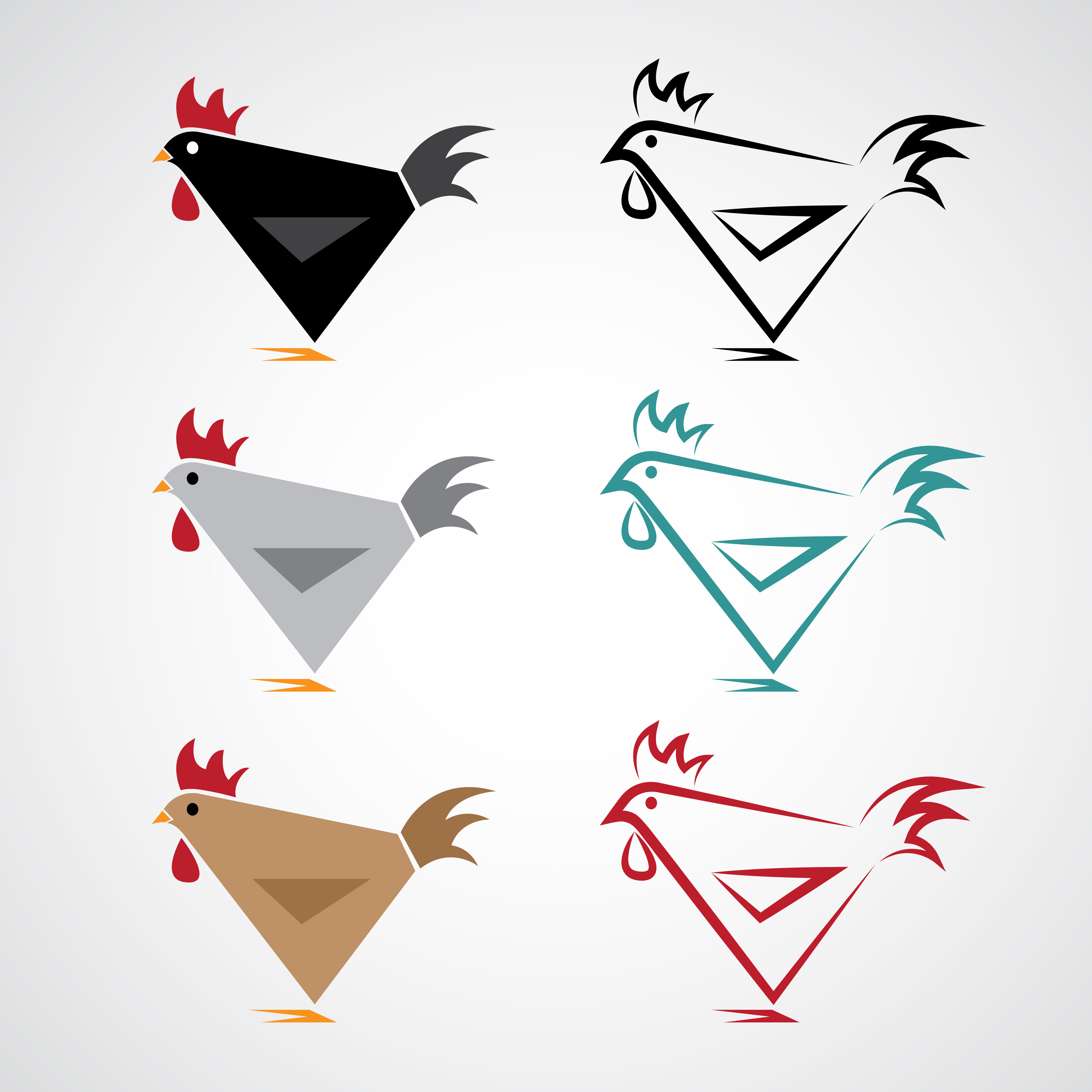 Vector image of an chicken design, an Icon by yod67