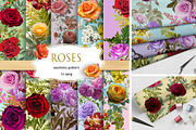 Roses seamless paper, a Pattern Graphic by NastiaDesignsPrints (Thumbnail 1 of 10)